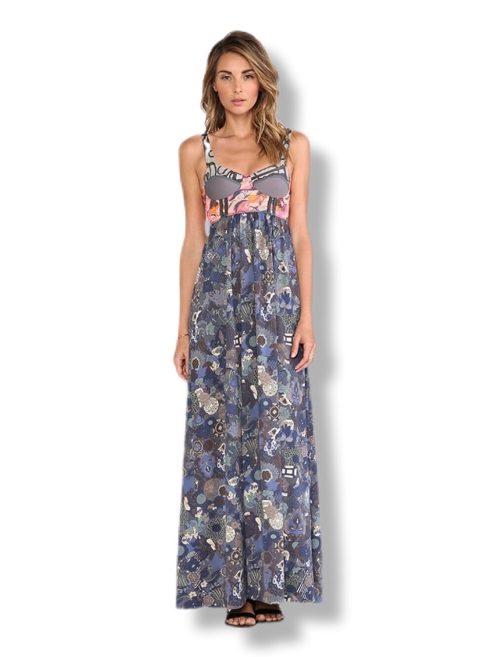 Maaji Contrast Bustier Fancy Gallop Maxi Dress